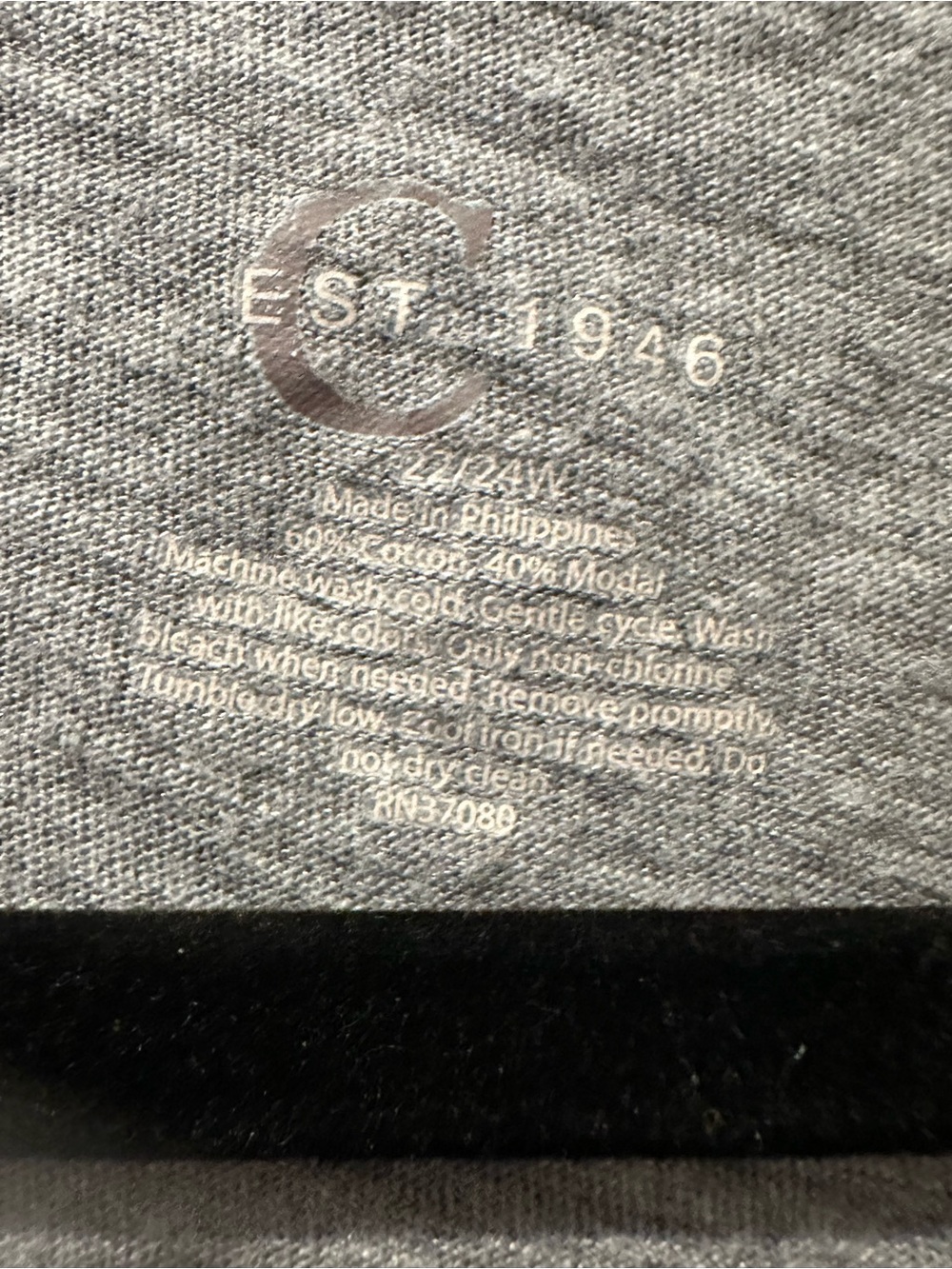 Cato Classic Women's 22/24W Crewneck Tee - Gray - Picture 4 of 4